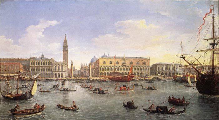 Gaspar Van Wittel The Molo Seen from the Bacino di San Marco 1697 oil painting image
